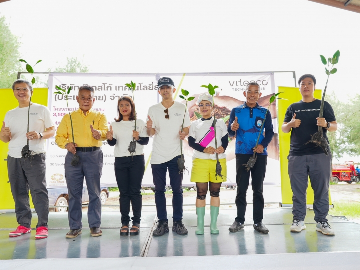 Raks Thai Foundation partnered up with Vitesco Technologies (Thailand) Co., Ltd. and local senior community to restore Pak Nam Prasae mangrove forests and ecosystem